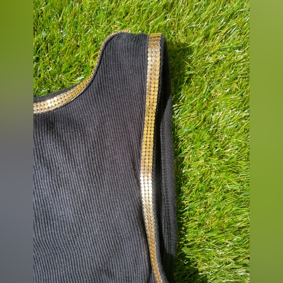 Love Struck | Vintage Y2K 2000s | Gold Trim | Black Tank Top | Size M - Picture 7 of 10